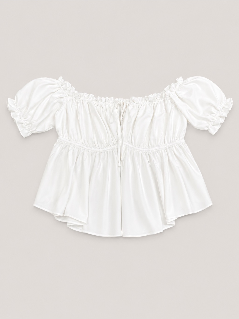 NWT Women’s White Off Shoulder Peplum Blouse XL
